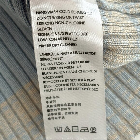 Daily Practice Ribbed Knit Cropped Top Small Blue Green Anthropologie - Picture 6 of 7